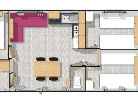 MOBILHOME 6 personnes - Résidence