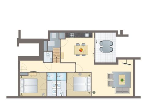 APPARTEMENT 4 personnes - Penthouse 4CP
