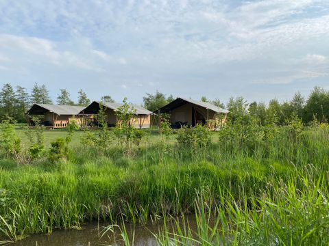 TENTE TOILE ET BOIS 4 personnes - y compris les installations sanitaires