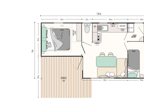 MOBILHOME 4 personnes - Cottage Next XL Country