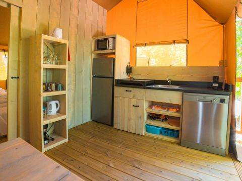 Tente en toile et en bois 7 personnes - Spotty Lodge Ranger
