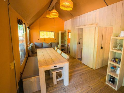Tente en toile et en bois 7 personnes - Spotty Lodge Ranger