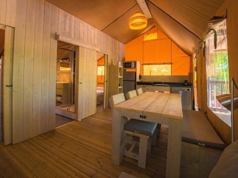 Tente en toile et en bois 7 personnes - Spotty Lodge Ranger
