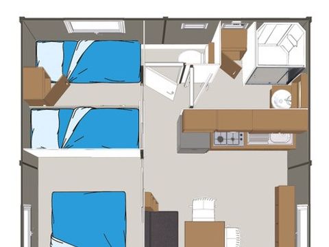 CHALET 5 personnes - Cottage Premium 2 chambres Colline