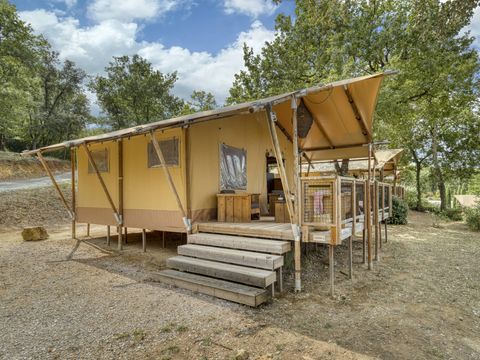 Tente en toile et en bois 4 personnes - Lodge Insolite - 2 chambres