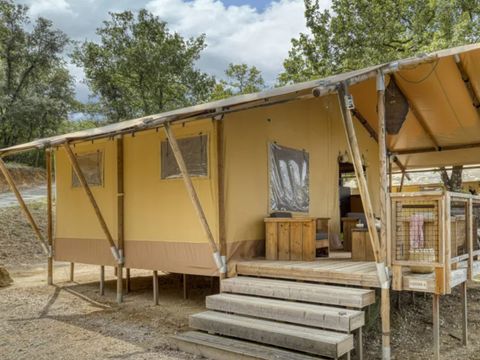 Tente en toile et en bois 4 personnes - Lodge Insolite - 2 chambres