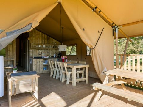 TENTE TOILE ET BOIS 5 personnes - Tente Safari 2ch 5 pers