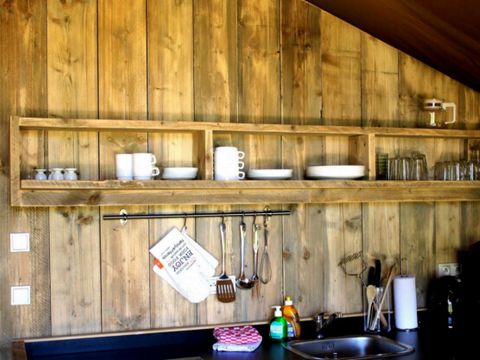 TENTE TOILE ET BOIS 5 personnes - Tente Safari 2ch 5 pers