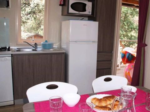 MOBILHOME 4 personnes - Georgia Confort 3 Pièces 4 Personnes Climatisé + TV