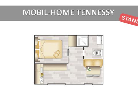 MOBILHOME 2 personnes - TENNESSY STANDARD