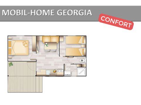 MOBILHOME 4 personnes - GEORGIA CONFORT