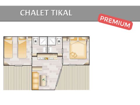 MOBILHOME 4 personnes - TIKAL PREMIUM