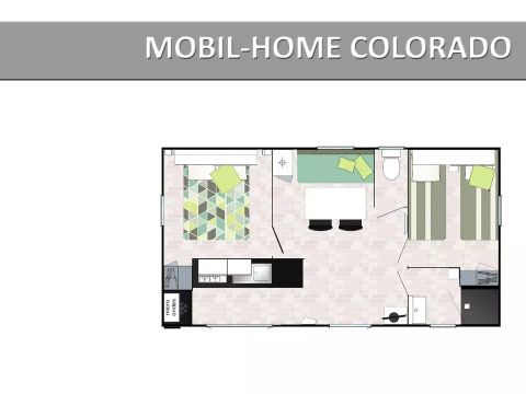 MOBILHOME 4 personnes - Mobil-home Colorado Standard 3 Pièces 4/6 Personnes Climatisé + TV