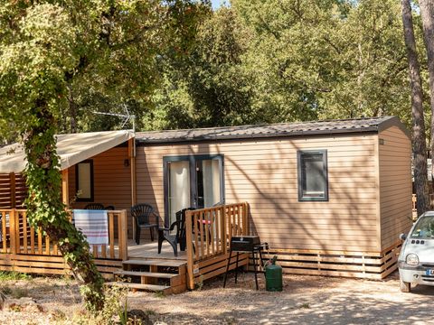 MOBILHOME 6 personnes - Mobil-home | Premium | 3 Ch. | 6 Pers. | Terrasse surélevée | 2 SDB | Clim. | TV
