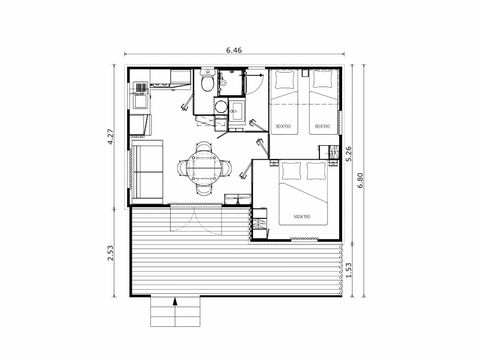 MOBILHOME 4 personnes - Cottage Sureau - 26.5 m² - 2 chambres