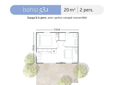 MOBILHOME 2 personnes - MH 1CH PREMIUM TC mobile home 2026