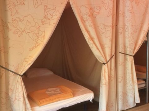TENTE TOILE ET BOIS 4 personnes - INSOLITE LODGE sans sanitaires