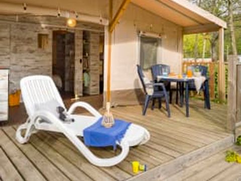 Tente en toile et en bois 4 personnes - Lodge 4p 2ch ***