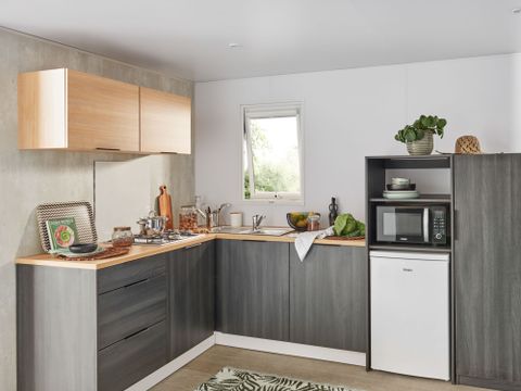 MOBILHOME 5 personnes - Cottage Opale - Zen - 2 Chambres - 26m²- Terrasse  en bois couverte