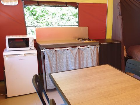 BUNGALOW 4 personnes - Bungalow  EVASION toilé STANDARD 16M² / 2 chambres - Terrasse 8m² (sans sanitaires)