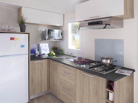 Mobilhome 8 personnes - Mobil-home CONFORT 33m² -3 chambres avec terrasse couverte