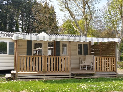MOBILHOME 6 personnes - Mobil-Home PREMIUM 35m² 3 chambres avec terrasse couverte et lave-vaisselle