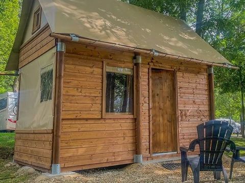 TENTE TOILE ET BOIS 3 personnes - Tente Bivouac 11m² 1chambre - sans sanitaire