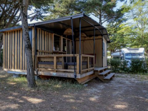 TENTE TOILE ET BOIS 5 personnes - Tiny Logde 2ch 5p avec vue forêt
