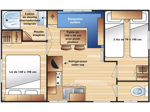 MOBILHOME 4 personnes - Famille éco