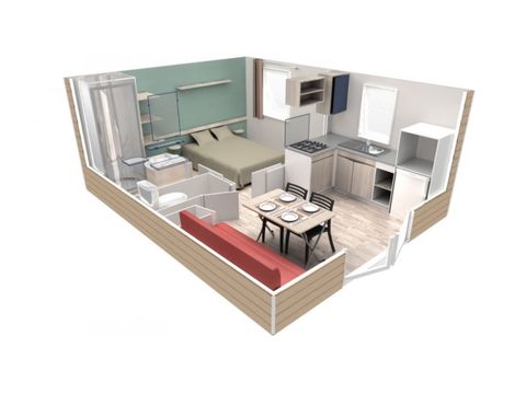 MOBILHOME 2 personnes - Agay - EVO 20m² Confort / climatisée  Vue Mer