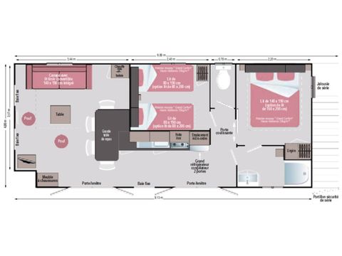 MOBILHOME 6 personnes - Ramatuelle - Cap Deseo 34 m² - Vue Mer et Jacuzzi