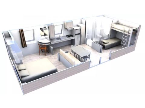 MOBILHOME 4 personnes - Premium 3 pièces 4 personnes PMR