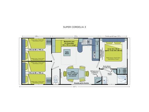 MOBILHOME 4 personnes - LOGGIA