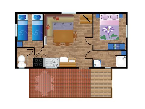 MOBILHOME 4 personnes - CONFORT GOELAND climatisé ❆