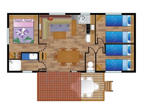 MOBILHOME 6 personnes - CONFORT AVOCETTE climatisé ❆