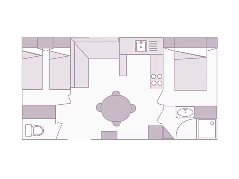 MOBILHOME 4 personnes - CONFORT HUPPE