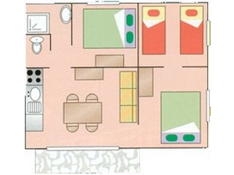 BUNGALOW 6 personnes - Bali + clim