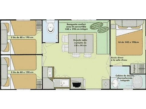 MOBILHOME 8 personnes - Cannelle + clim