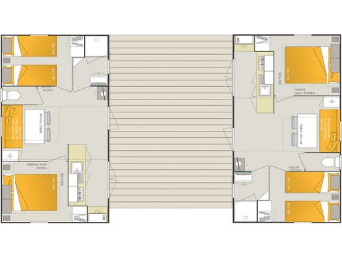 MOBILHOME 8 personnes - Nouméa + clim (2 mobil homes accolés)