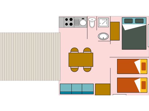 BUNGALOW 4 personnes - Sumatra + Clim