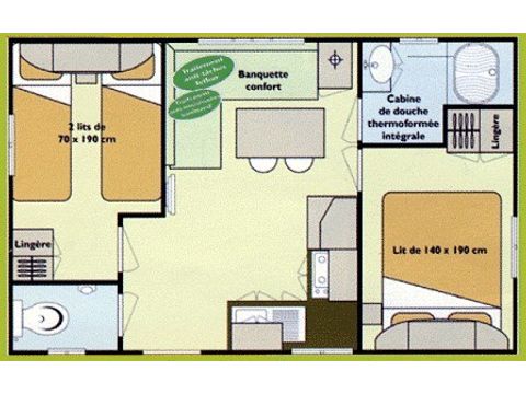 MOBILHOME 4 personnes - Bornéo