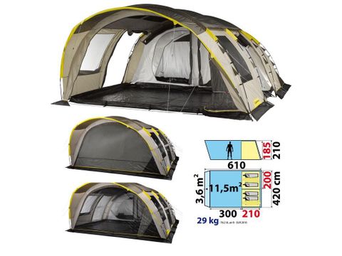TENTE 4 personnes - READY TO CAMP ( matelas gonflables)