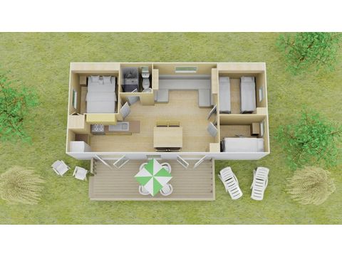 Mobilhome 6 personnes - Comfort | 3 Ch. | 6 Pers. | Terrasse surélevée