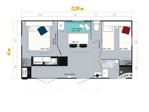 MOBILHOME 6 personnes - Maeva 3 Pièces 4/6 Personnes + TV