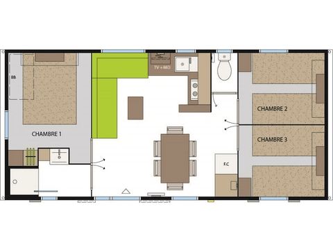 MOBILHOME 6 personnes - Seychelles