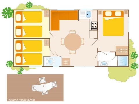 Mobilhome 6 personnes - Classic | 3 Ch. | 6 Pers. | Terrasse simple