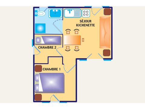VILLA 6 personnes - TV - CLIM