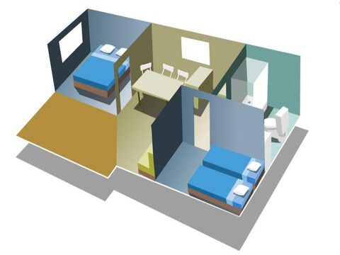 CHALET 6 personnes - Chalet Rêve Confort climatisé (42 m²) - n°28 à 43