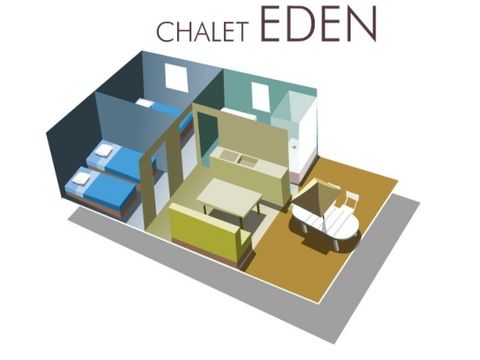 CHALET 5 personnes - Eden (27 m²) climatisé - n°45 à 50
