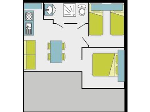 CHALET 4 personnes - 2ch (sans TV)- terrasse couverte-24m² | STANDARD